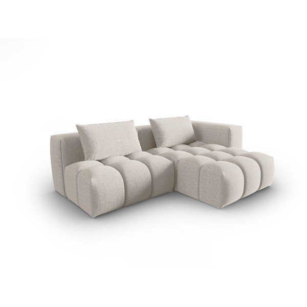 Beżowy narożnik (prawostronny/z szezlongiem) Verona – Cosmopolitan Design