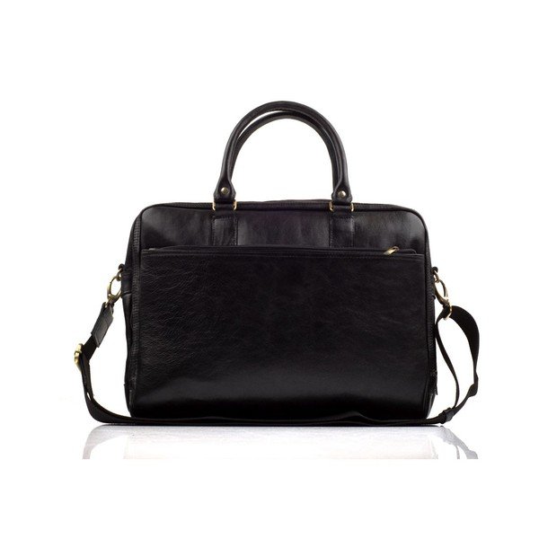 Męska torba skórzana Solier SL01 Black-image-2