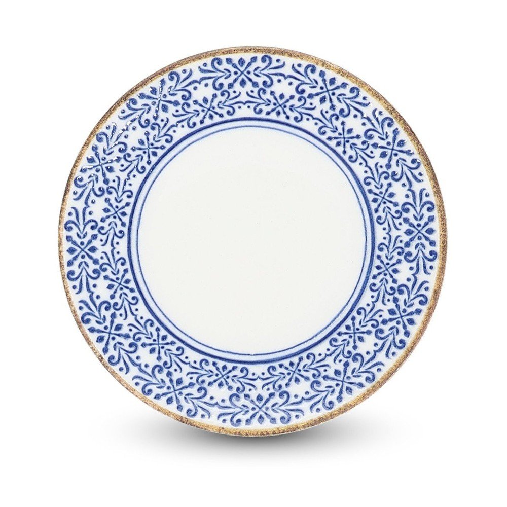 Biały/niebieski porcelanowy talerz deserowy ø 16 cm Azul – BonBistro