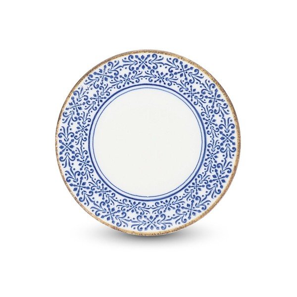 Biały/niebieski porcelanowy talerz deserowy ø 16 cm Azul – BonBistro