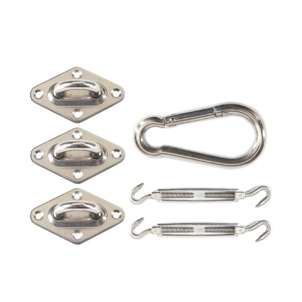 Akcesoria do mocowania trójkątnego żagla przeciwsłonecznego