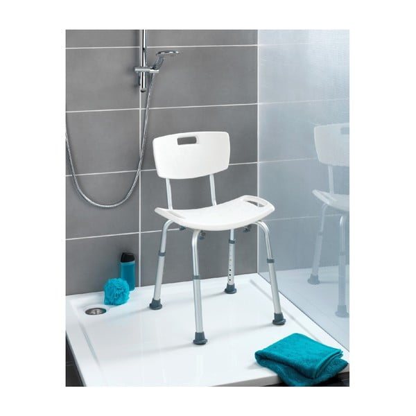 Taboret z oparciem pod prysznic Wenko Stool With Back, 54x49 cm-image-4