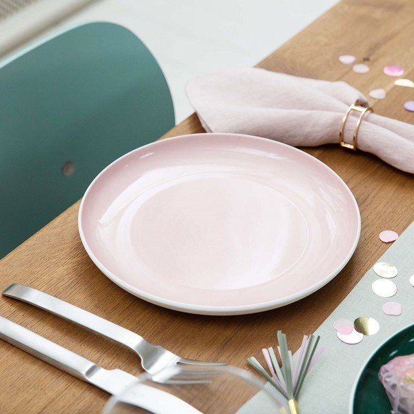Biało-różowy porcelanowy talerz Villeroy & Boch Uni, ⌀ 24 cm-image-1