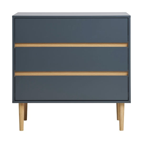 Ciemnoszara niska komoda 80x80 cm Bisley – House Nordic