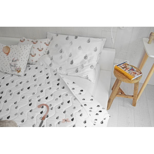 Zestaw pikowanego koca i poszewki na poduszkę z satyny bawełnianej 140x200 cm – Butter Kings-image-1