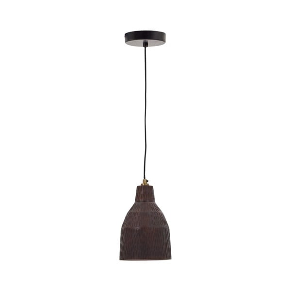 Czarna lampa wisząca z drewnianym kloszem ø 15 cm Amire – Kave Home