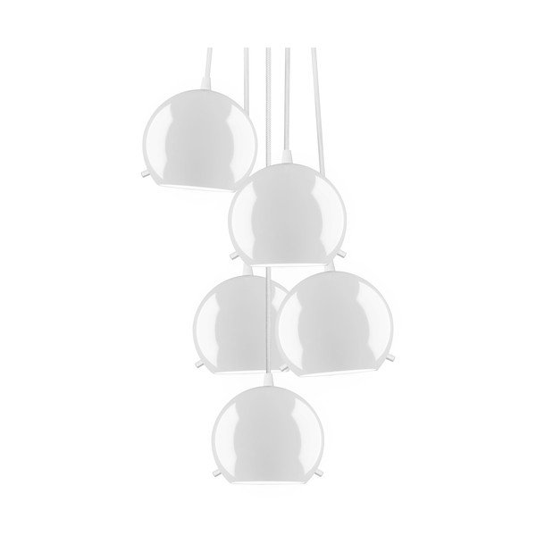 Biała błyszcząca pięcioczęściowa lampa wisząca Sotto Luce MYOO Elementary 5BS-image-2