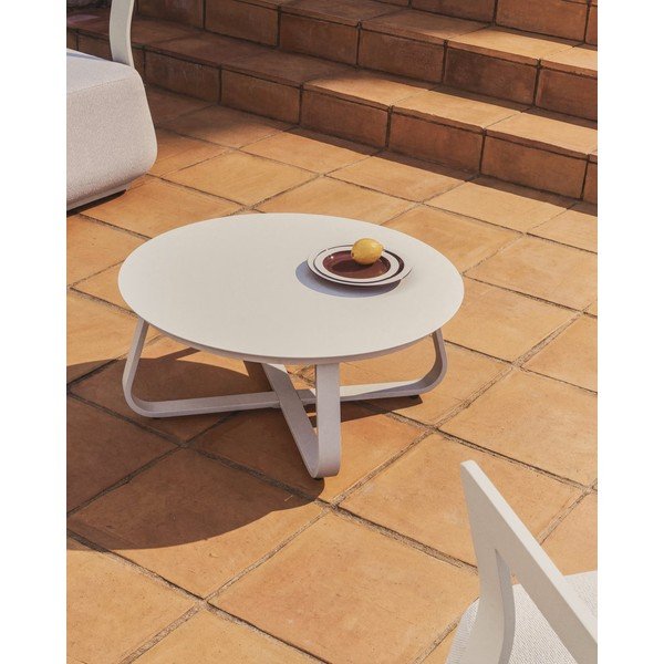 Metalowy okrągły stolik ogrodowy ø 80 cm Tamaris – Kave Home-image-1