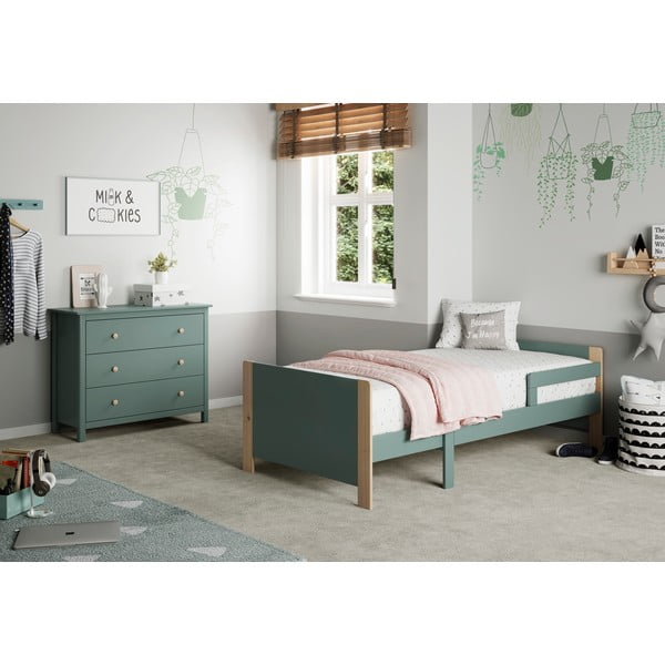 Morska niska komoda dziecięca z drewna sosnowego 100x80 cm Max – Marckeric-image-1