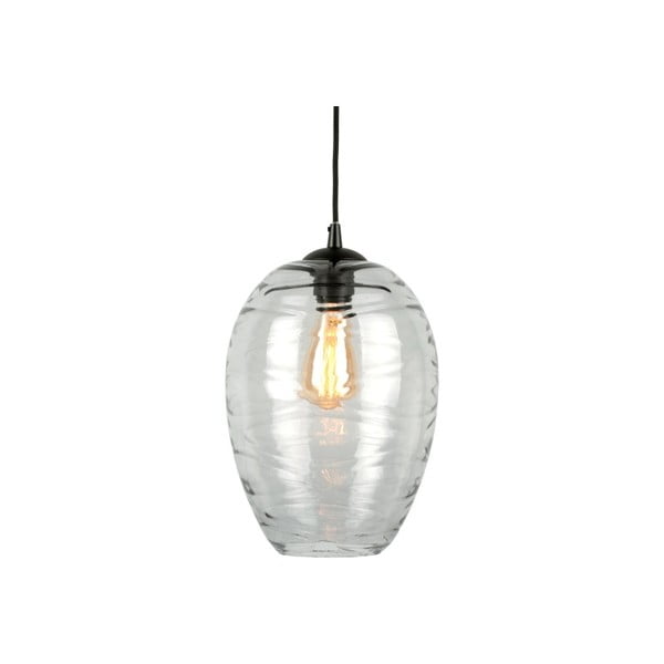Szara szklana lampa wisząca, wys. 25 cm Cone – Leitmotiv