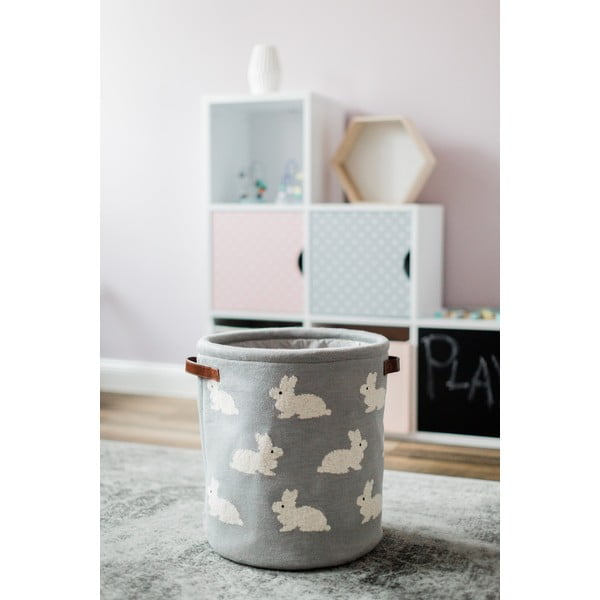 Szary bawełniany kosz Kindsgut Bunny-image-1