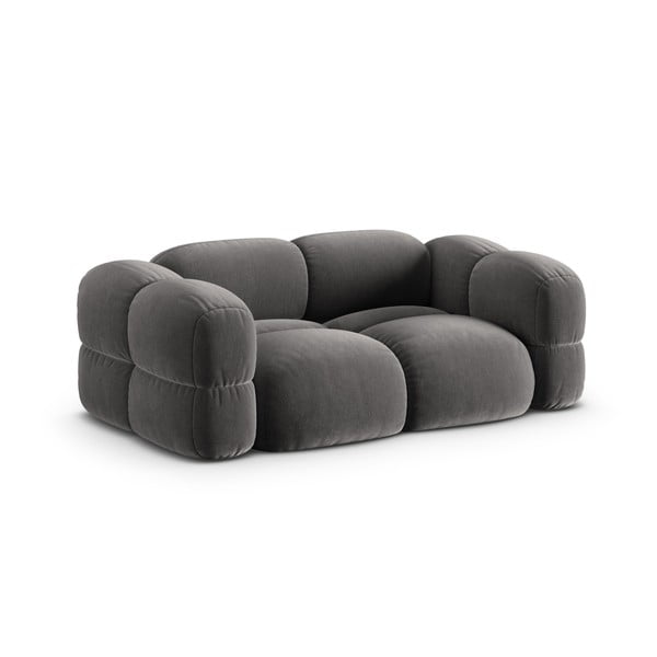 Szara aksamitna sofa 210 cm Loretto – Cosmopolitan Design-image-2