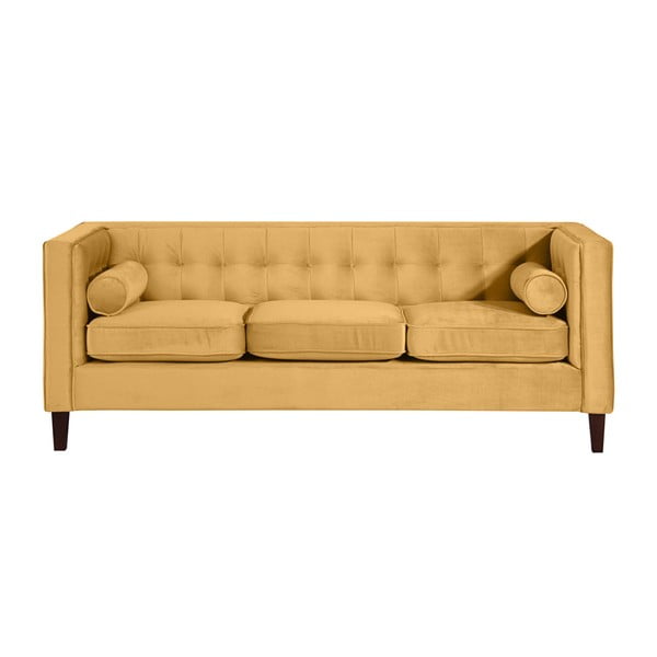 Żółta sofa Max Winzer Jeronimo, 215 cm