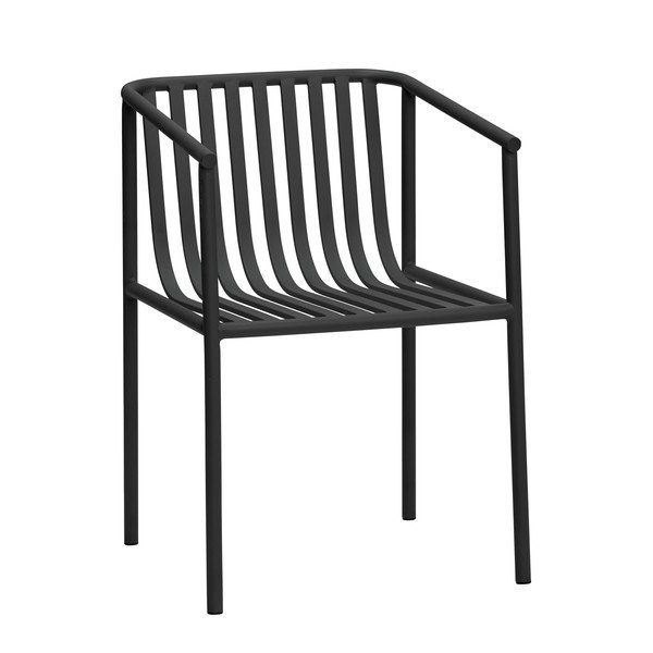 Czarny metalowy fotel ogrodowy Villa – Hübsch