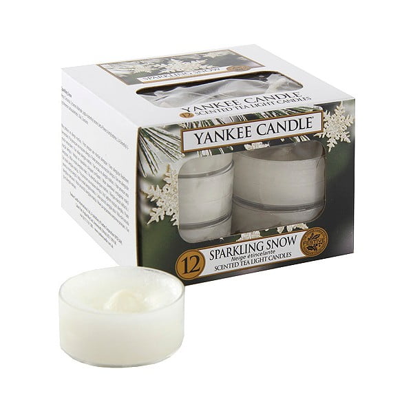 Zestaw 12 świeczek zapachowych Yankee Candle Migotliwy Śnieg, 4 h
