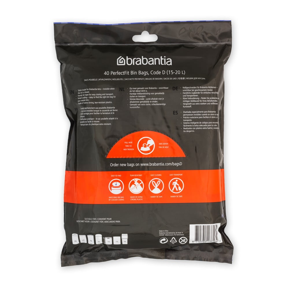 Worki na śmieci zestaw 40 szt. 20 l PerfectFit D – Brabantia (zdjęcie 6)