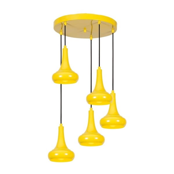Żółta lampa wisząca Tria