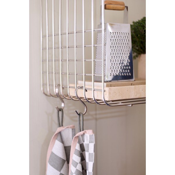 Wielopoziomowa metalowa półka w kolorze srebra z połyskiem 38 cm Wire – Mette Ditmer Denmark-image-2