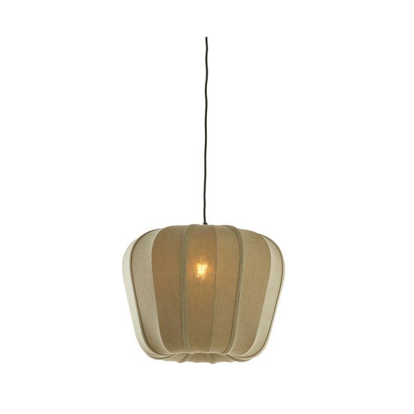 Zielona lampa wisząca z tekstylnym kloszem Zubedo – Light & Living-image-3