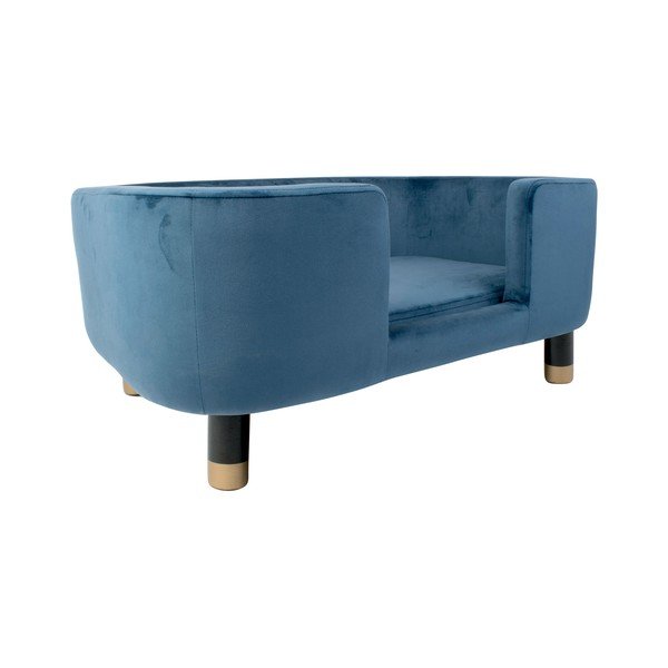 Niebieskie aksamitne legowisko 50x74 cm Royal – Leitmotiv-image-1