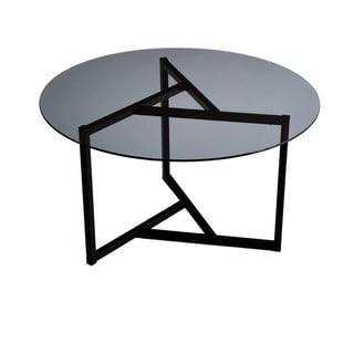 Czarny okrągły stolik ø 75 cm Trio – Neostill