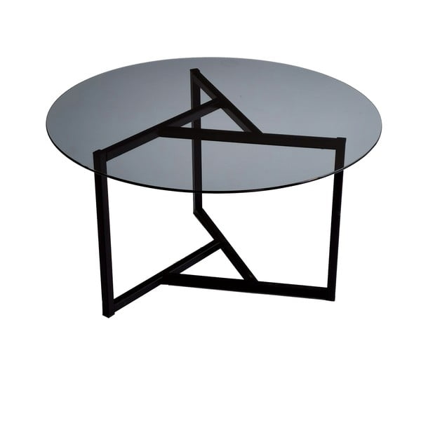 Czarny okrągły stolik ø 75 cm Trio – Neostill