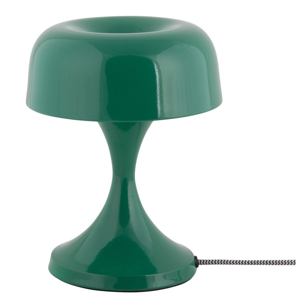 Zielona metalowa lampa stołowa (wysokość 20 cm) Moda Retro – Leitmotiv