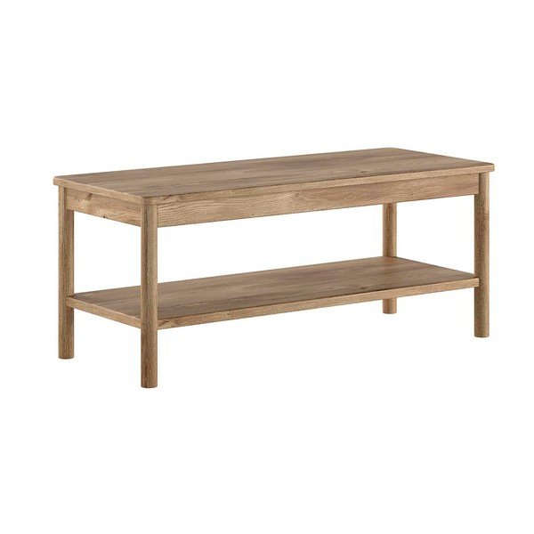 Drewniana/z płyty MDF ławka w naturalnym kolorze Olive – Vipack