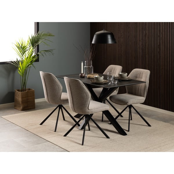 Kremowe krzesła zestaw 2 szt. Aura – Actona-image-2