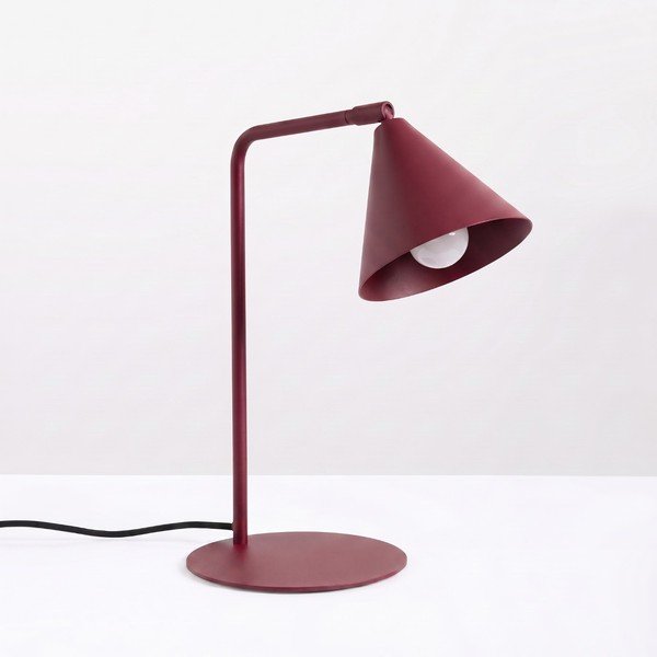 Bordowa stalowa lampa stołowa z elastyczną konstrukcją (wysokość 35 cm) Zylo – Sollux-image-4