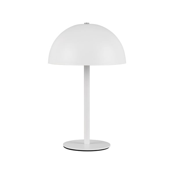 Lampa stołowa LED w matowym białym kolorze z metalowym kloszem (wysokość 21 cm) Munoz – Trio