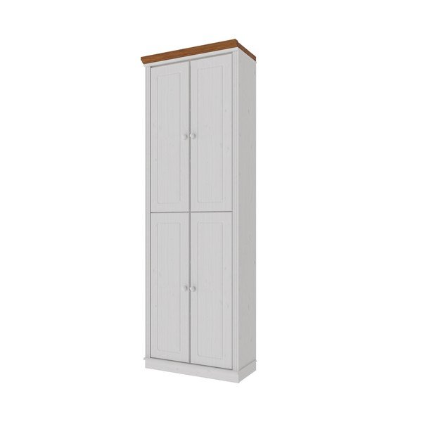 Biała/w bursztynowym kolorze szafka z litego drewna sosnowego 74x223x37 cm Anita – Støraa-image-2