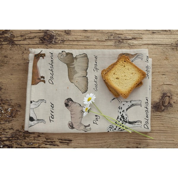 Zestaw 2 serwetek Little Nice Things Dog Types, 47x65 cm-image-1