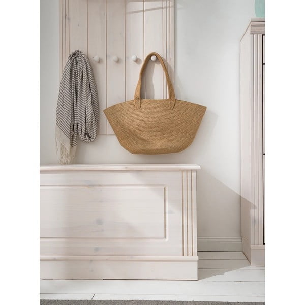 Biała skrzynia z litego drewna sosnowego 80x45 cm Anita – Støraa-image-1