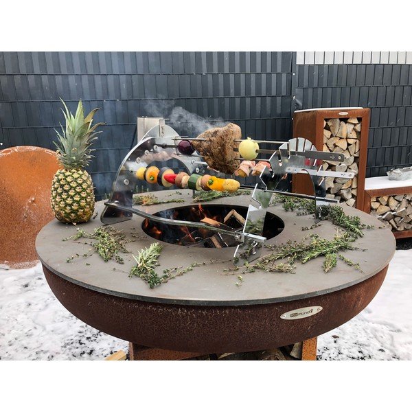 Brązowy grill zewnętrzny na drewno Remundi Carus M, ø 82 cm-image-4