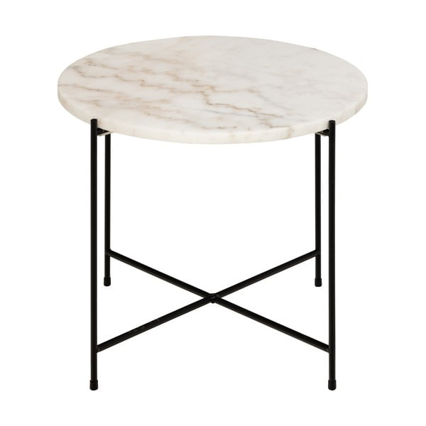 Okrągły stolik z marmurowym blatem ø 52 cm Avila – Actona-image-4