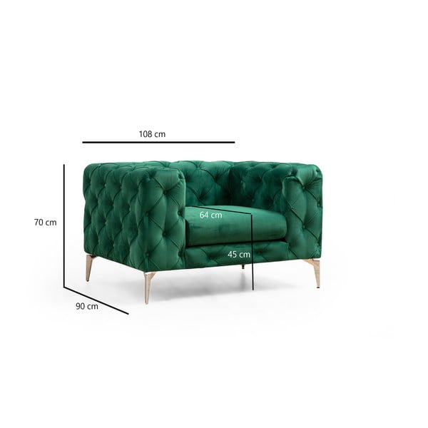 Zielony fotel Como – Artie-image-3
