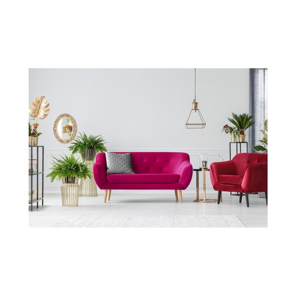 Różowa sofa 2-osobowa Mazzini Sofas Amelie-image-2