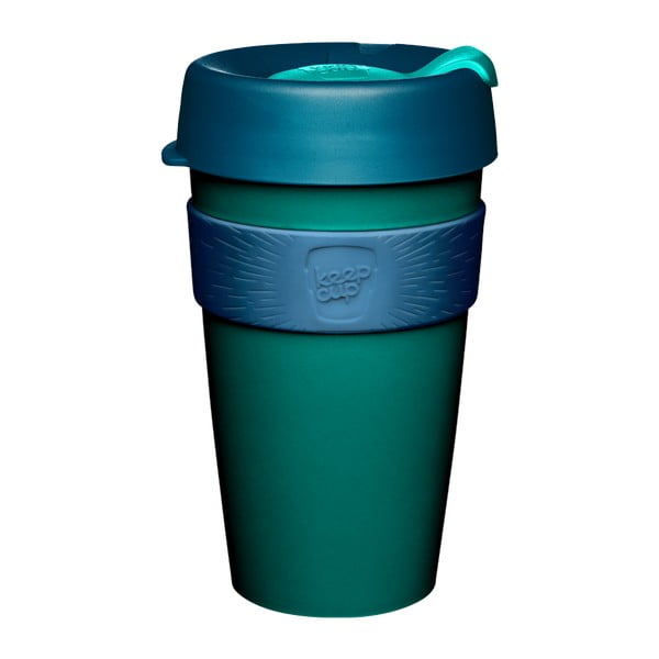 Zielono-niebieski kubek podróżny z wieczkiem KeepCup Polaris, 454 ml