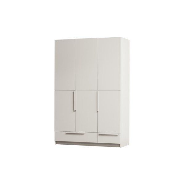 Kremowa szafa modułowa z litego drewna sosnowego 142x215 cm Pure – WOOOD-image-4