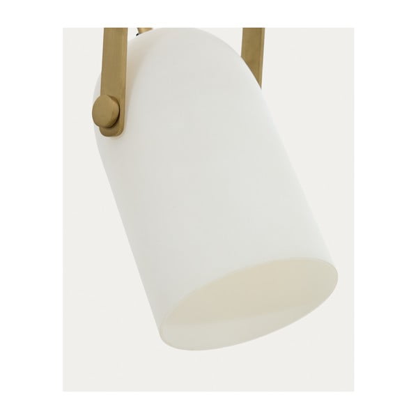 Biała lampa wisząca ze szklanym kloszem ø 14 cm Reisy – Kave Home-image-4