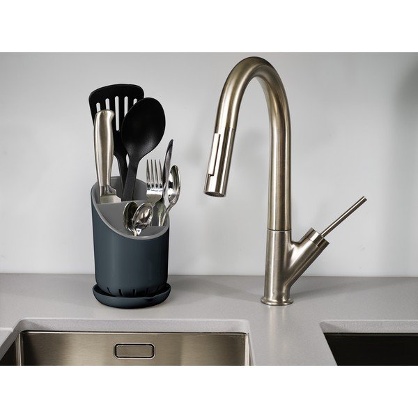 Szary ociekacz na sztućce i przybory kuchenne Joseph Joseph Dock-image-3