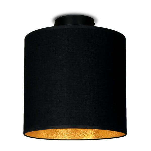 Czarna lampa sufitowa z elementami w kolorze złota Sotto Luce MIKA Elementary z PLUS CP
