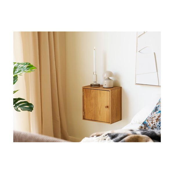 Wielopoziomowa półka z litego drewna dębowego w naturalnym kolorze 18 cm Townsville – House Nordic-image-1