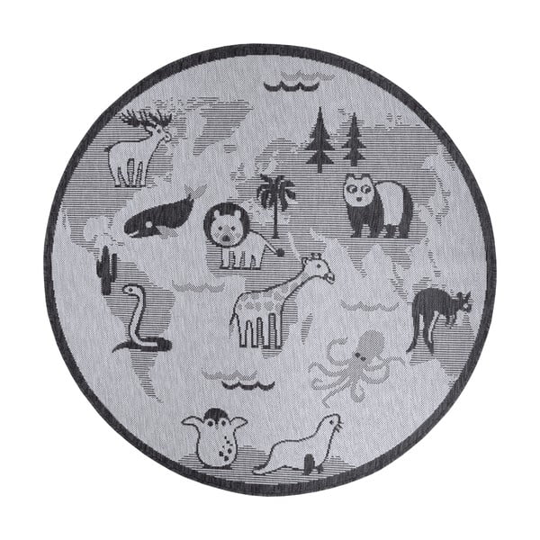 Szary okrągły dywan ø 160 cm Animal World – Hanse Home