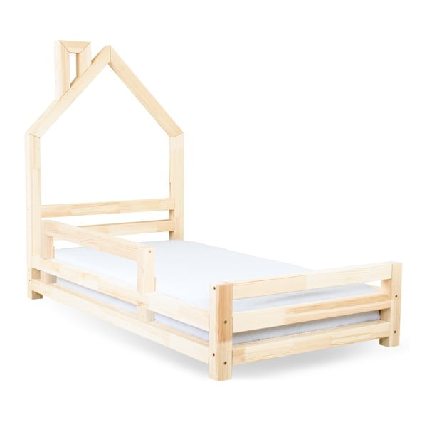 Turkusowe boki łóżka z drewna sosnowego do łóżka Benlemi Safety, dł. 90 cm-image-2