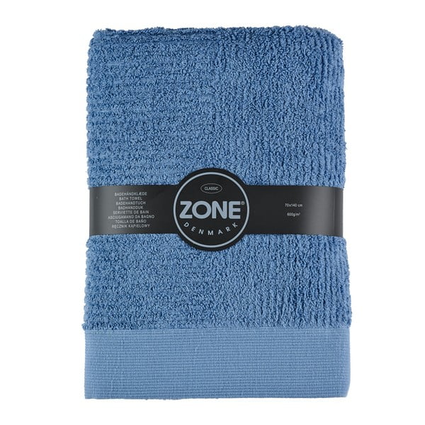 Niebieski ręcznik kąpielowy Zone Classic, 140x70 cm