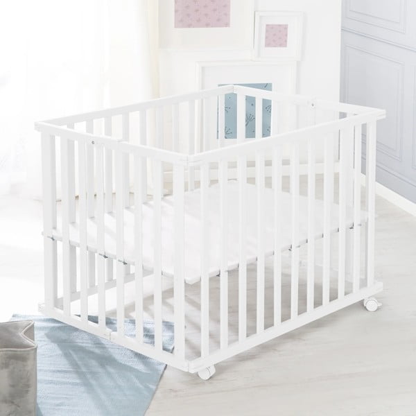 Biały kojec dla dzieci 100x75 cm – Roba-image-4