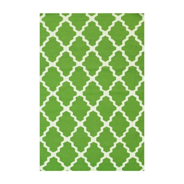 Ręcznie tkany dywan Kilim Design Four Green, 160x230 cm