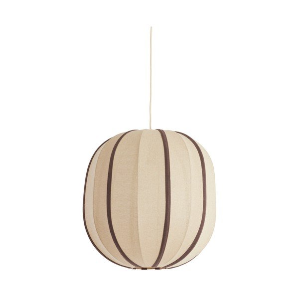 Kremowa lampa wisząca z tekstylnym kloszem Esmiria – Light & Living